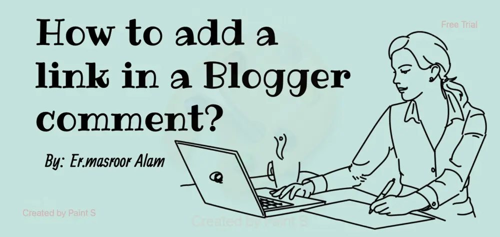 How to add link on blogger comments