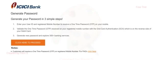 generate icici net banking password in just 3 steps