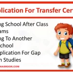 application to your principal for issuing transfer certificate?