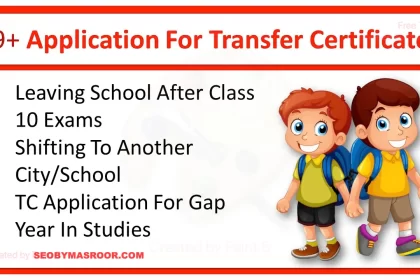 application to your principal for issuing transfer certificate?