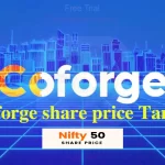 Technical analysis chart showing a potential share price target for Coforge.